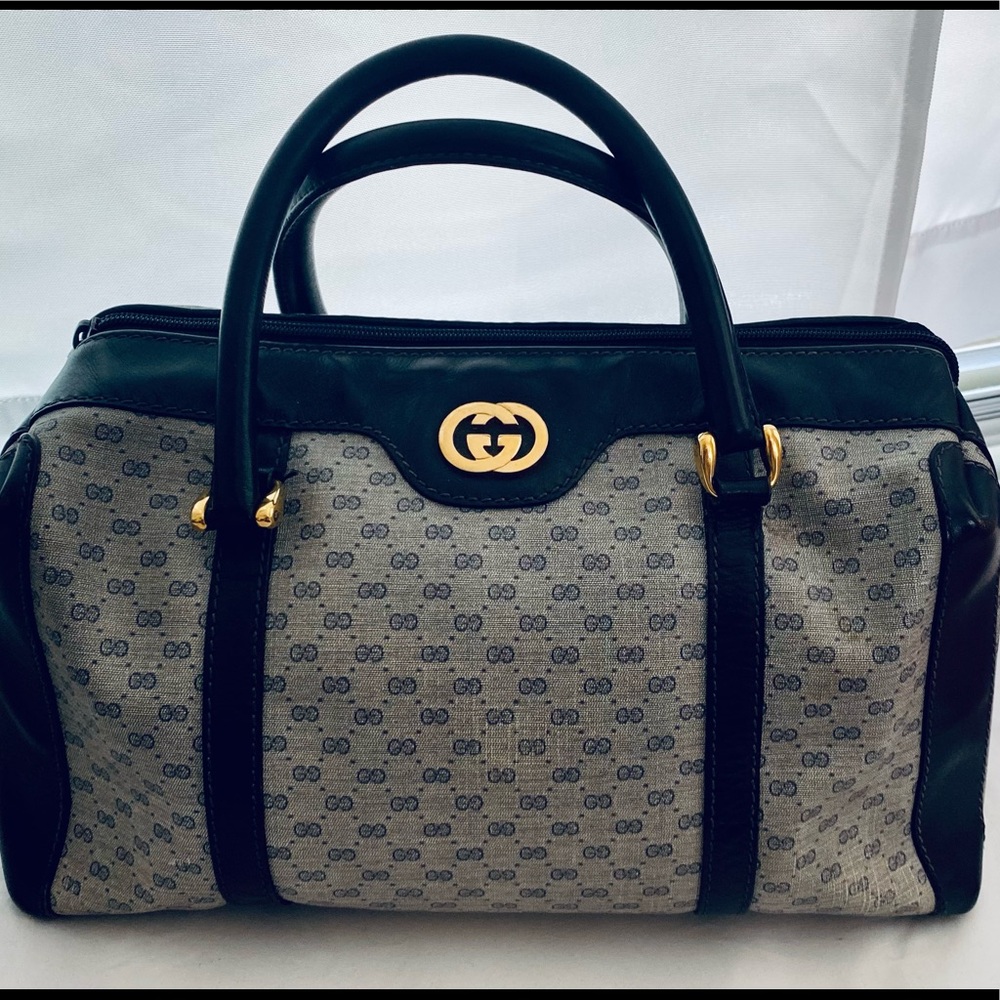 Authentic Vintage Gucci Boston Handbag